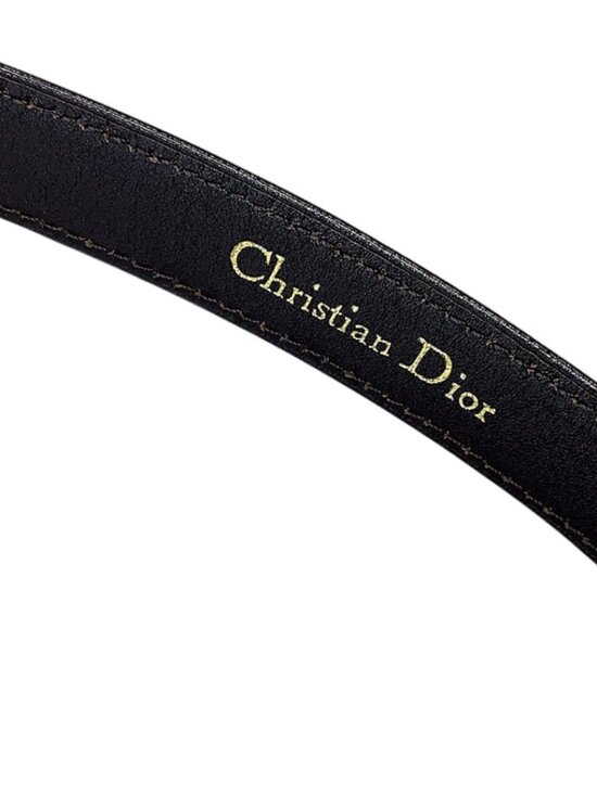 Christian Dior Vintage CD Logo Belt – Chocolate Brown Leather | Size XXS